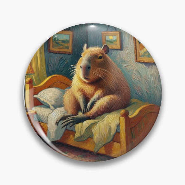 Item preview, Capybara ft. Van Gogh-Vincent`s Bedroom in Arles10 designed and sold by Capybara Art Lover.