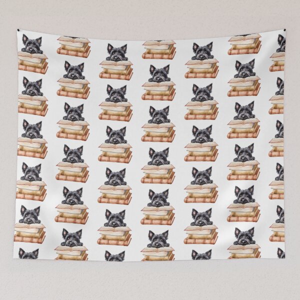 Item preview, Skye Terrier And Books designed and sold by TheAnimalZ00.