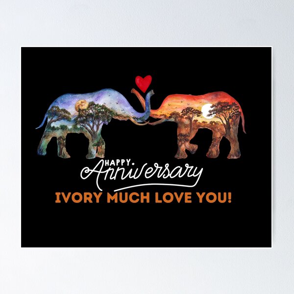 Item preview, 14th Ivory Anniversary Elephants designed and sold by Roy & Tiffany.