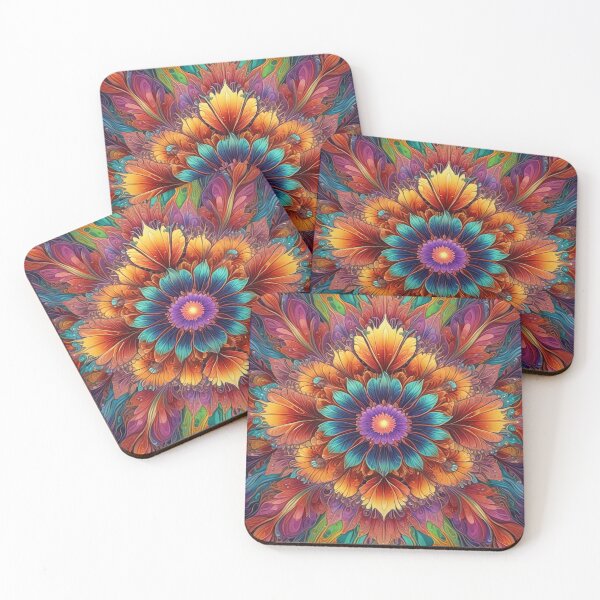 Item preview, Mandala de flores vibrantes designed and sold by gallofoto.