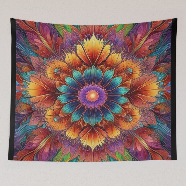 Item preview, Vibrant Flower Mandala designed and sold by gallofoto.