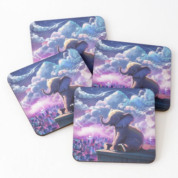 Item preview, Elephant Portrait. city view designed and sold by ElephantVibes.