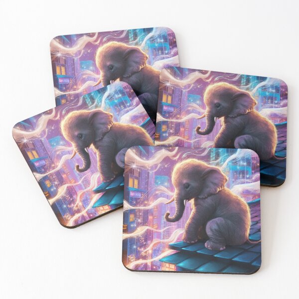 Item preview, Elephant Portrait. city view designed and sold by ElephantVibes.