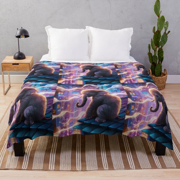 Item preview, Elephant Portrait. city view designed and sold by ElephantVibes.