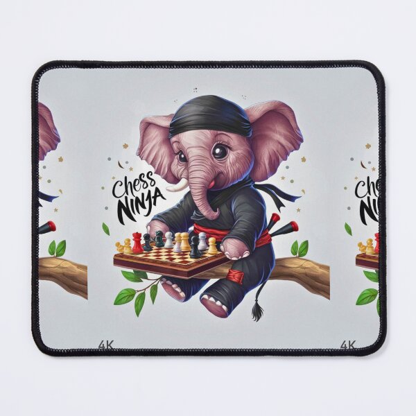 Item preview, Elephant Portrait. chess ninja designed and sold by ElephantVibes.