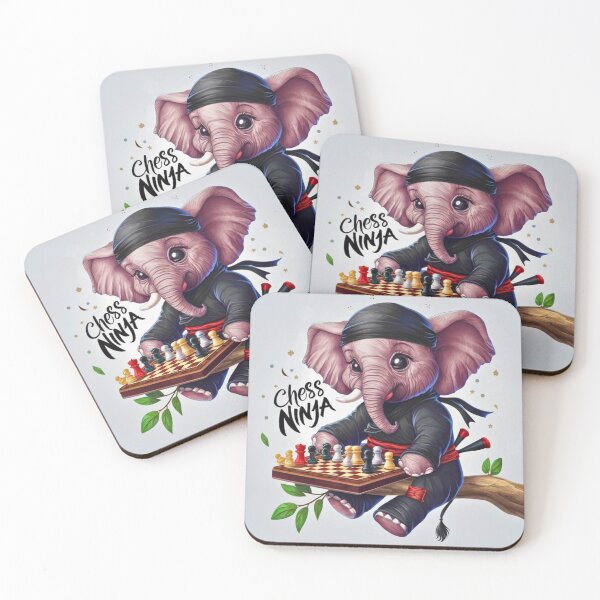 Item preview, Elephant Portrait. chess ninja designed and sold by ElephantVibes.