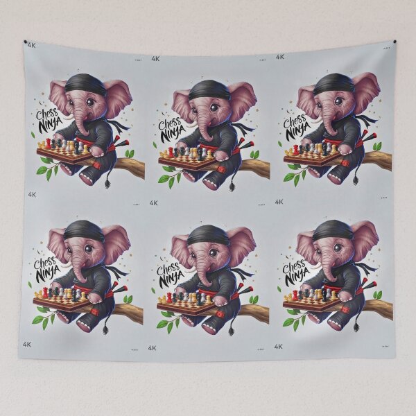 Item preview, Elephant Portrait. chess ninja designed and sold by ElephantVibes.