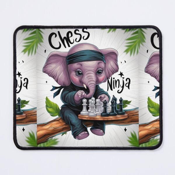 Item preview, Elephant Portrait. chess ninja designed and sold by ElephantVibes.