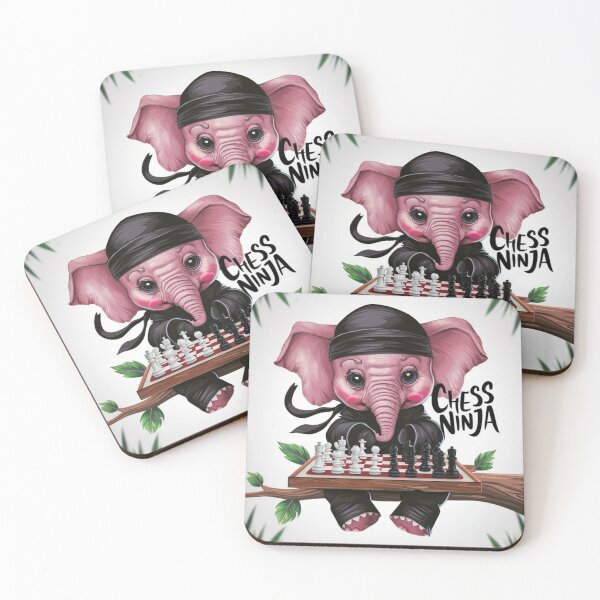 Item preview, Elephant Portrait. chess ninja designed and sold by ElephantVibes.