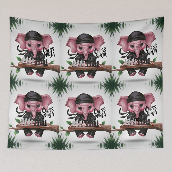 Item preview, Elephant Portrait. chess ninja designed and sold by ElephantVibes.