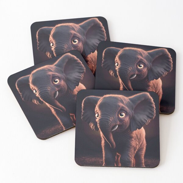 Item preview, Elephant Portrait. realistic photo, baby elephant designed and sold by ElephantVibes.