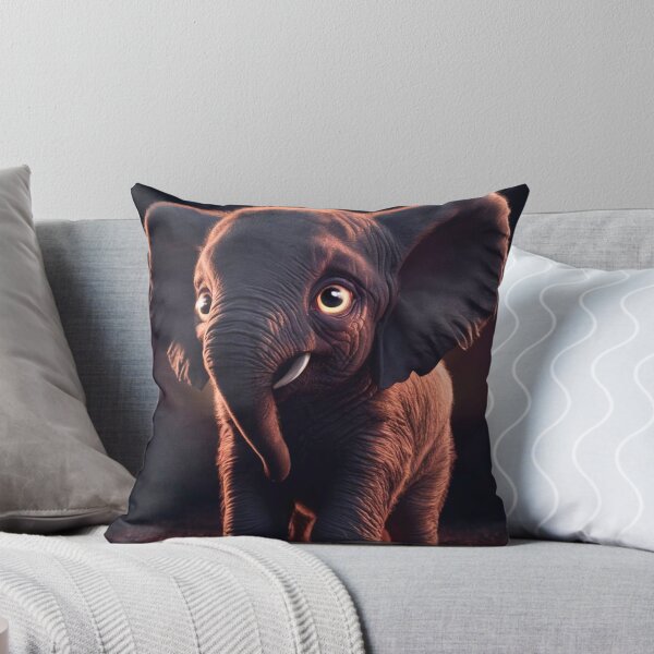 Item preview, Elephant Portrait. realistic photo, baby elephant designed and sold by ElephantVibes.