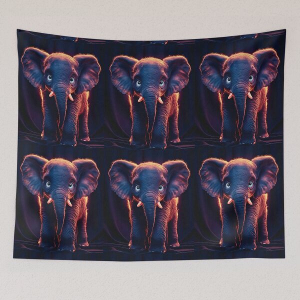 Item preview, Elephant Portrait. realistic photo, baby elephant designed and sold by ElephantVibes.