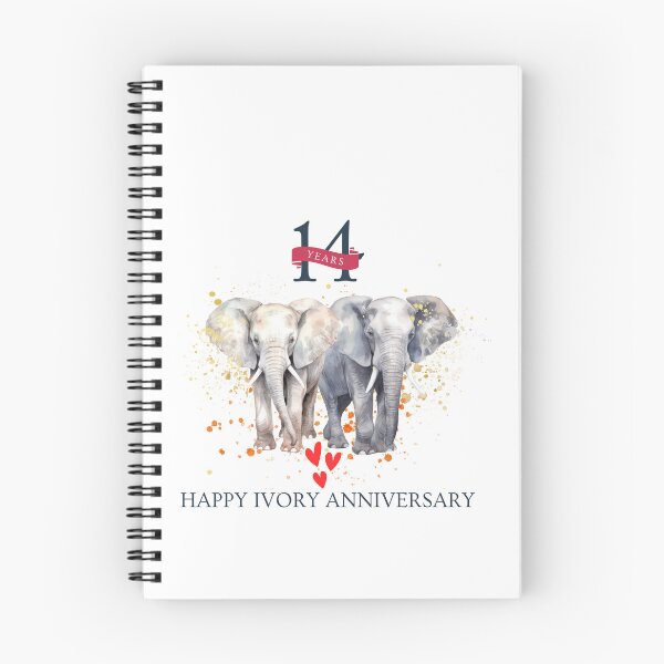 Item preview, Happy 14th Ivory Anniversary Elephants designed and sold by Roy & Tiffany.