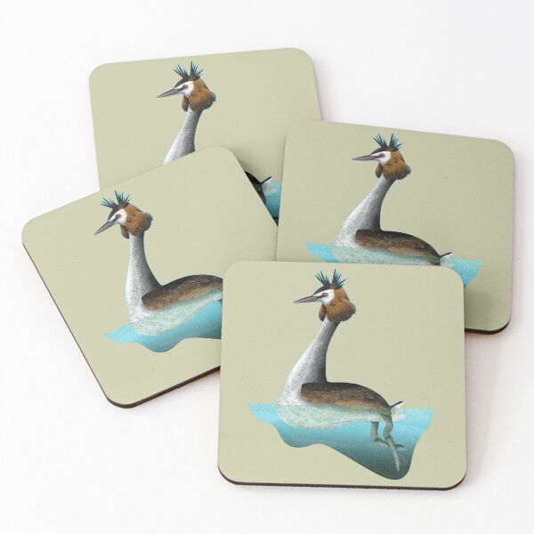 Item preview, Crested Grebe New Zealand Bird designed and sold by piedaydesigns.