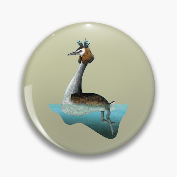 Item preview, Crested Grebe New Zealand Bird designed and sold by piedaydesigns.