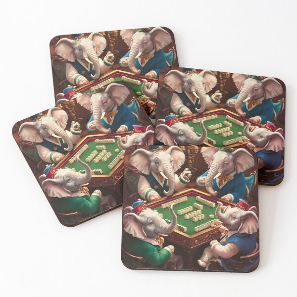 Item preview, Elephant Portrait. mahjong game designed and sold by ElephantVibes.