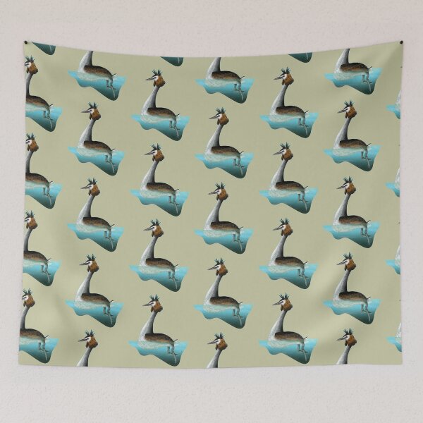 Item preview, Crested Grebe New Zealand Bird designed and sold by piedaydesigns.