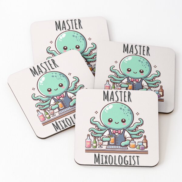 Item preview, Bartender Octopus designed and sold by LemuellTrends.