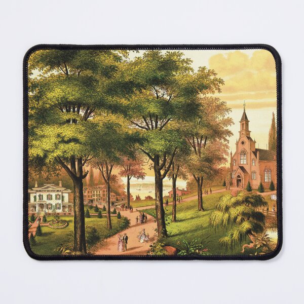 Item preview, The Village Church, 1885 picturesque american country designed and sold by zeeposter.