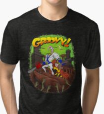 Earthworm Jim vs The Army of Darkness! Tri-blend T-Shirt