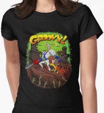 Earthworm Jim vs The Army of Darkness! Women's Fitted T-Shirt