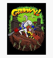 Earthworm Jim vs The Army of Darkness! Photographic Print