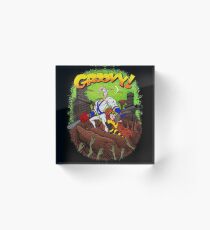 Earthworm Jim vs The Army of Darkness! Acrylic Block