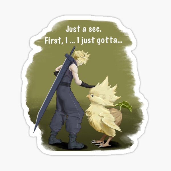 Item preview, Cloud petting chocobo chick - ff7 Rebirth designed and sold by Acoustic9cetra.