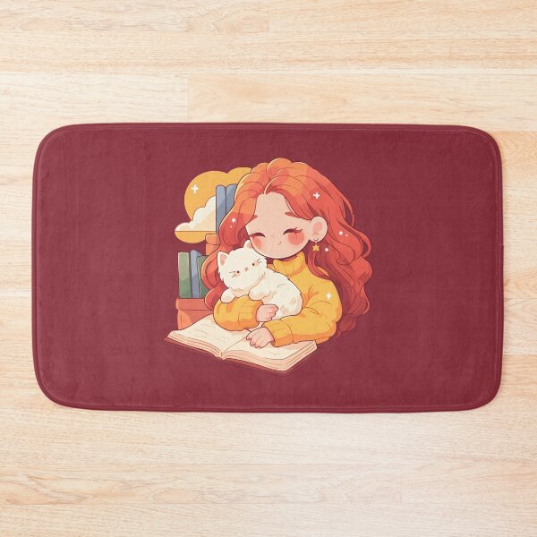Item preview, Girl Reading With Her Cat designed and sold by SweetClicks123.