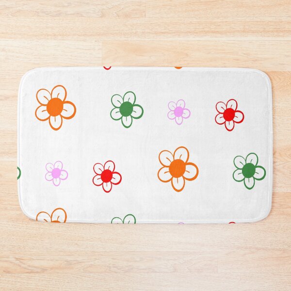 Item preview, Brigtly Colored Flowers-Simple Floral Pattern designed and sold by EWNDesigns.