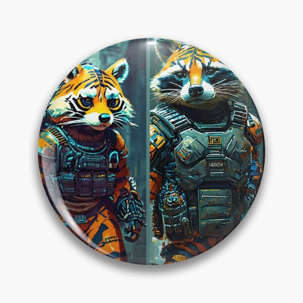 Item preview, Futuristic apocalypse raccoons designed and sold by Astralia.