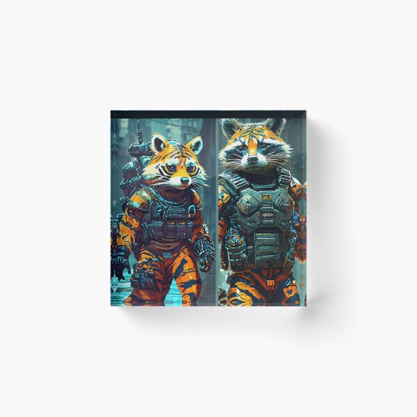 Item preview, Futuristic apocalypse raccoons designed and sold by Astralia.