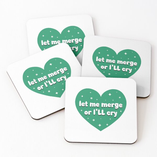 Item preview, Let Me Merge Or I'll Cry / Pink Heart Funny Meme Bumper designed and sold by BUMPER-STICKERS.