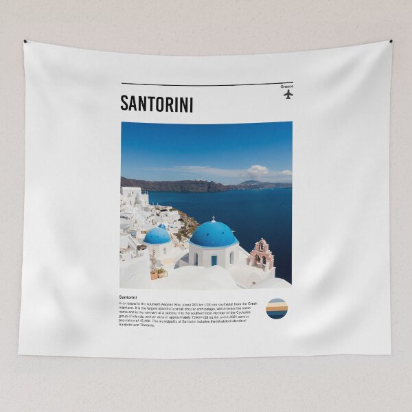 Item preview, Visit Santorini (minimal travel poster) designed and sold by RabbitK.