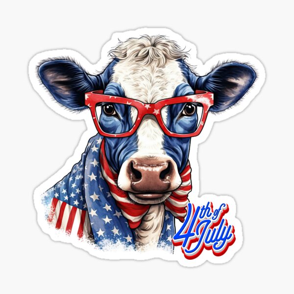 Item preview, 4th of July Cow designed and sold by NafStickers.