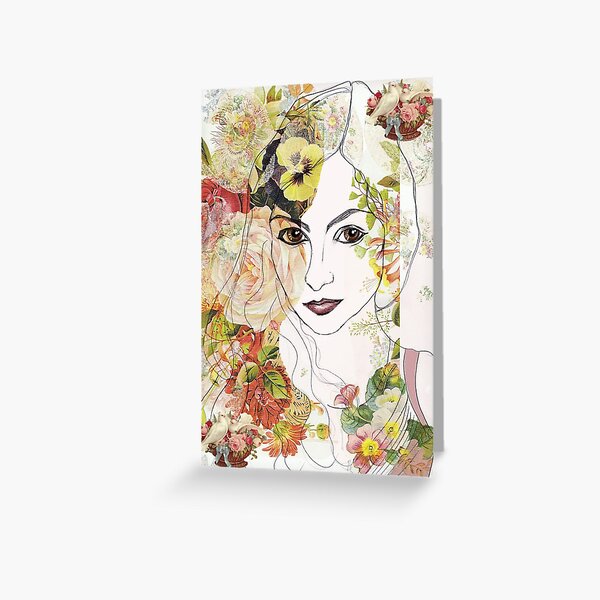 Lady of the Flowers Greeting Card