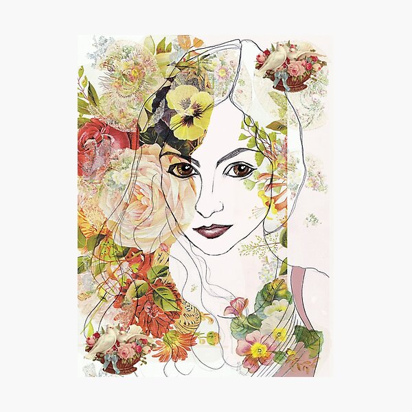 Lady of the Flowers Photographic Print