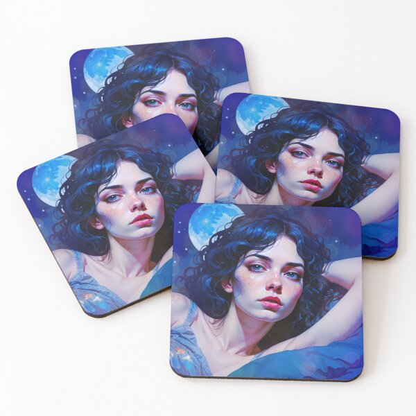 Item preview, Moonlit Intimacy: A Beautiful Woman's Dreamy Gaze designed and sold by Sanctum Icons.