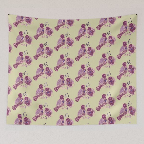 Item preview, Melodious Mama Happy Mother's Day Vintage Singing Bird Drawing designed and sold by jteart.
