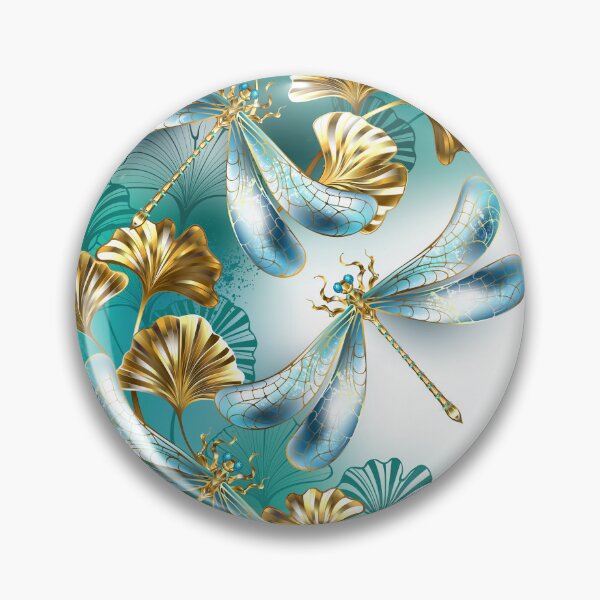 Item preview, Golden dragonflies on ginko biloba designed and sold by Blackmoon9.