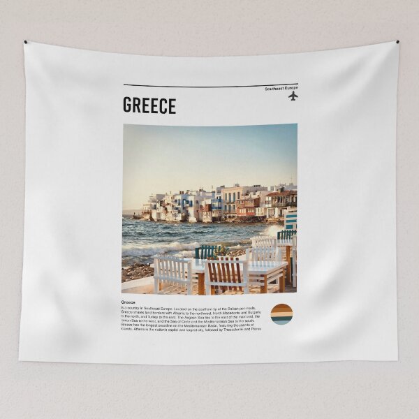 Item preview, Visit Greece (minimal travel poster) designed and sold by RabbitK.