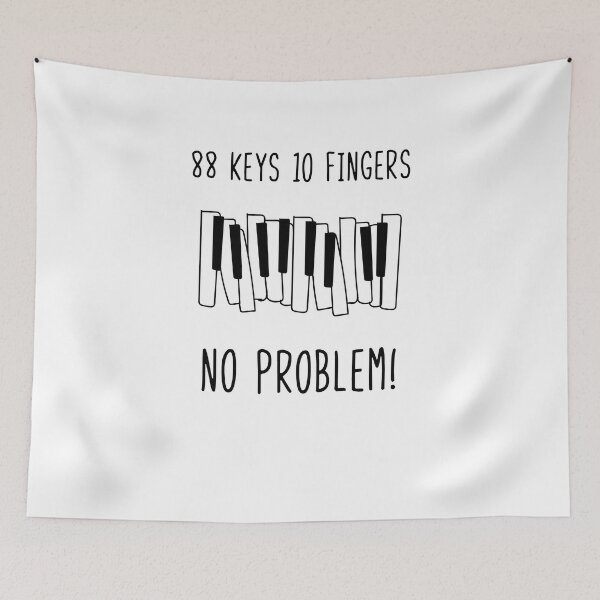Item preview, 88 Keys 10 Fingers No Problem V2 designed and sold by TeeTimeGuys.