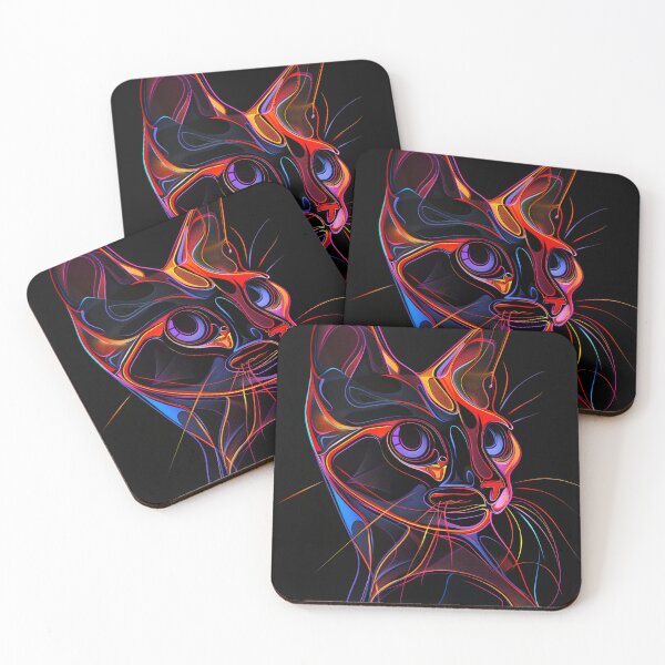 Item preview, Minimalism Abstract Cat Art designed and sold by AM-Fine-Designs.