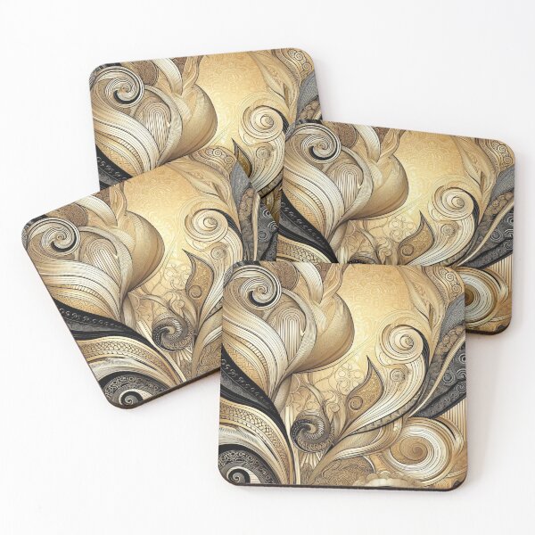 Item preview, Design Style Zentangles fine lines golden and black tint designed and sold by Blessinger77.