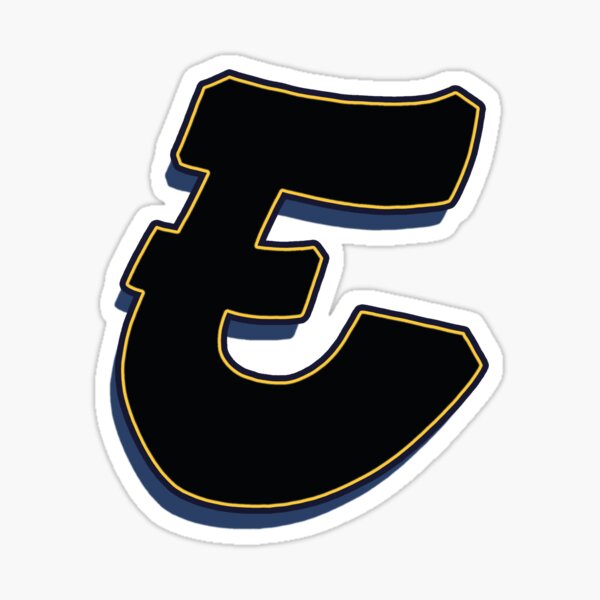 E black / yellow Sticker