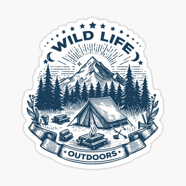 Item preview, Wild life outdoors, camping design designed and sold by InkNap.