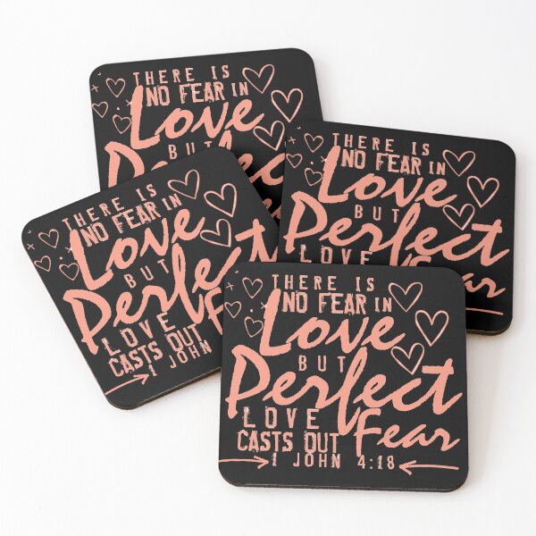 Item preview, There is no Fear in Love Valentines Bible Verse Typograpy Design designed and sold by jteart.