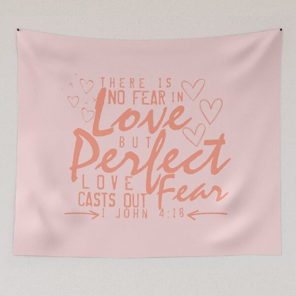 Item preview, There is no Fear in Love Valentines Bible Verse Typograpy Design designed and sold by jteart.