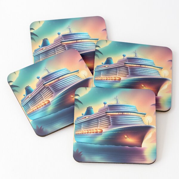 Item preview, Colorful cruise ship designed and sold by Comfy Creations.